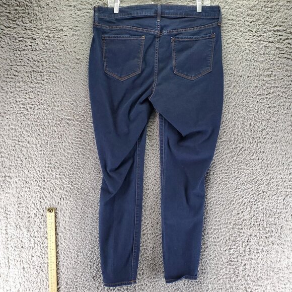 Old Navy Jeans Womens 16 Blue The Rockstar Mid-Rise Stretch Skinny - Picture 9 of 10